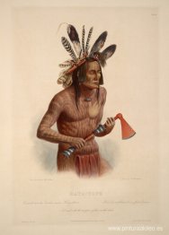 Mato-Tope, adornado con la insignia de sus hazañas bélicas, plac