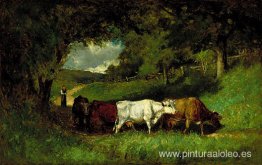 Conduciendo a casa las vacas