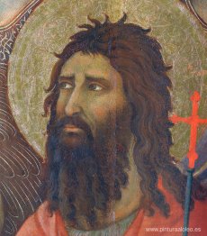 La Virgen y el Niño en un trono (fragmento del anverso)