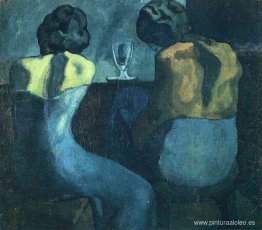 Dos mujeres sentadas en un bar.
