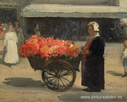 Comerciante de flores en París