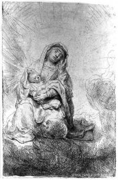 Virgen y el Niño en las Nubes