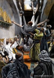 Hombre con parálisis bajado a Cristo