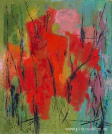abstracción roja