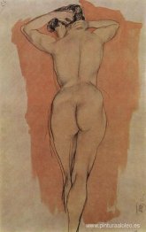 Modelo del artista desde atrás.