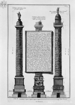 La columna de Antonino originalmente, en la época de Sixto V, y
