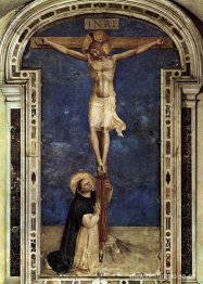 Santo Domingo adorando la crucifixión