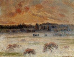 Atardecer con niebla, Eragny