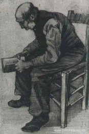 Hombre, Sentado, Leyendo un Libro