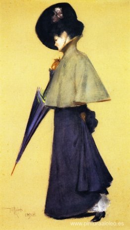 retrato de una mujer de pie