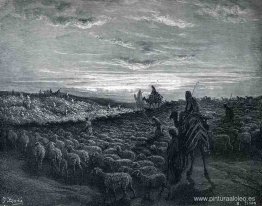 Abraham viajando a la tierra de Canaán