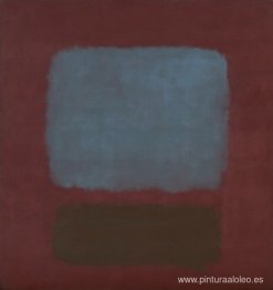 No. 37/No. 19 (Azul pizarra y marrón sobre ciruela)