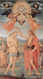 Retablo de San Agustín - Escena del Bautismo de Cristo