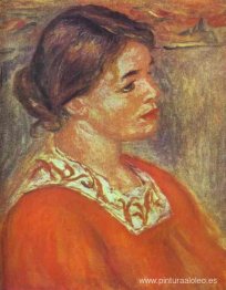 Mujer con una blusa roja