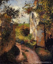 Un campesino en el carril del Hermitage, Pontoise