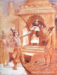 Sri Rama rompiendo el arco