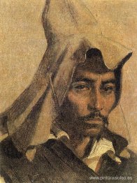 Kazajo con su tocado nacional