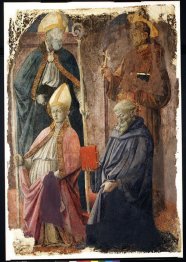 Santos Agustín y Francisco, un santo obispo y san Benito