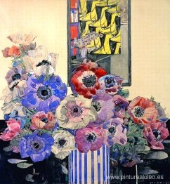 Naturaleza muerta de anémonas