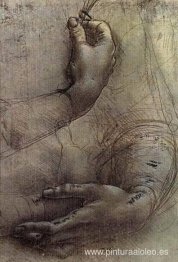 Estudio de brazos y manos, un boceto de da Vinci considerado pop