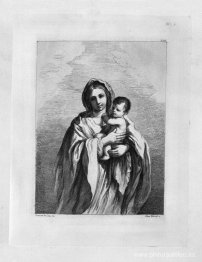 Media figura de una mujer sentada.