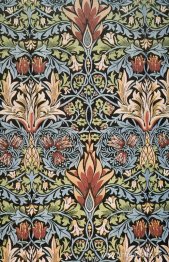 Textil estampado con cabeza de serpiente.