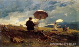Artistas dibujando en las Montañas Blancas