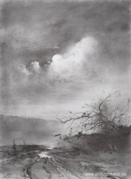 Noche de luna en el río