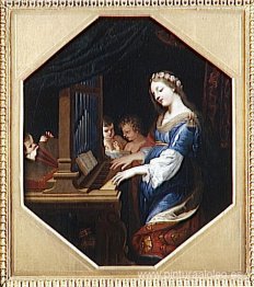 SANTA CÉCILE TOCANDO EL ÓRGANO