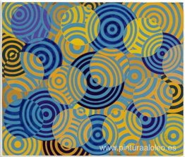 Interférences en bleu et jaune (núm. 642)