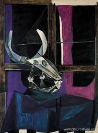 Bodegón con calavera de buey