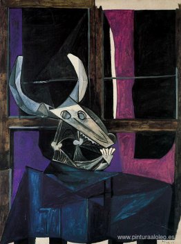 Bodegón con calavera de buey