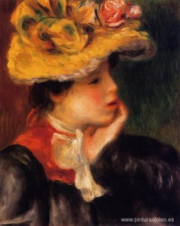 Cabeza de mujer joven (sombrero amarillo)