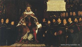 Enrique VIII entrega una carta a Thomas Vicary, que conmemora la
