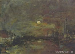 Anochecer sobre el puerto de Le Havre