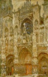 Catedral de Rouen, la puerta, el clima gris