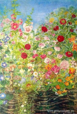 Flores junto a la valla