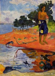 Ella baja al agua dulce (Haere Pape)