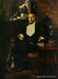 Retrato de S. Mamontov, el fundador de la primera ópera privada