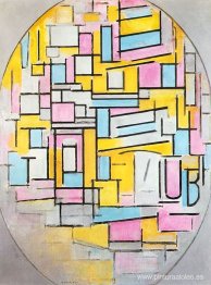 Composición con Óvalo en Planos de Color II