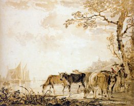paisaje con vacas