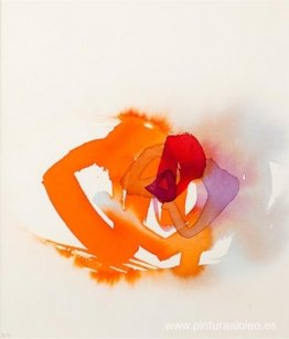 Sin título (Naranja, rojo y morado)