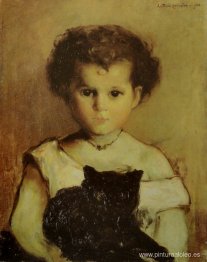 Niña con gato (María)