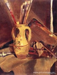 Naturaleza muerta con pinceles