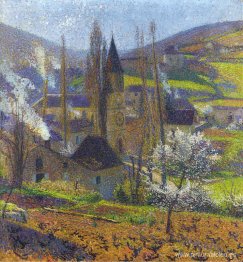 Labastide en primavera detrás del Presbiterio