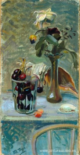 Concha y flores