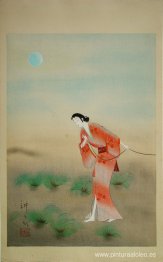 La heroína Koman en la obra Tanba Yosaku.