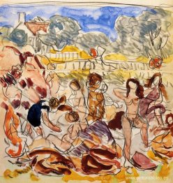 figuras en la playa