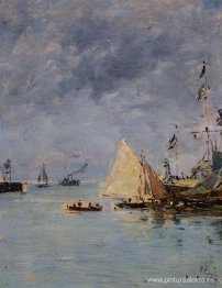 Trouville. La marea alta del embarcadero.