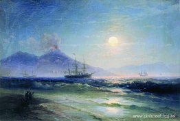 La Bahía de Nápoles de noche